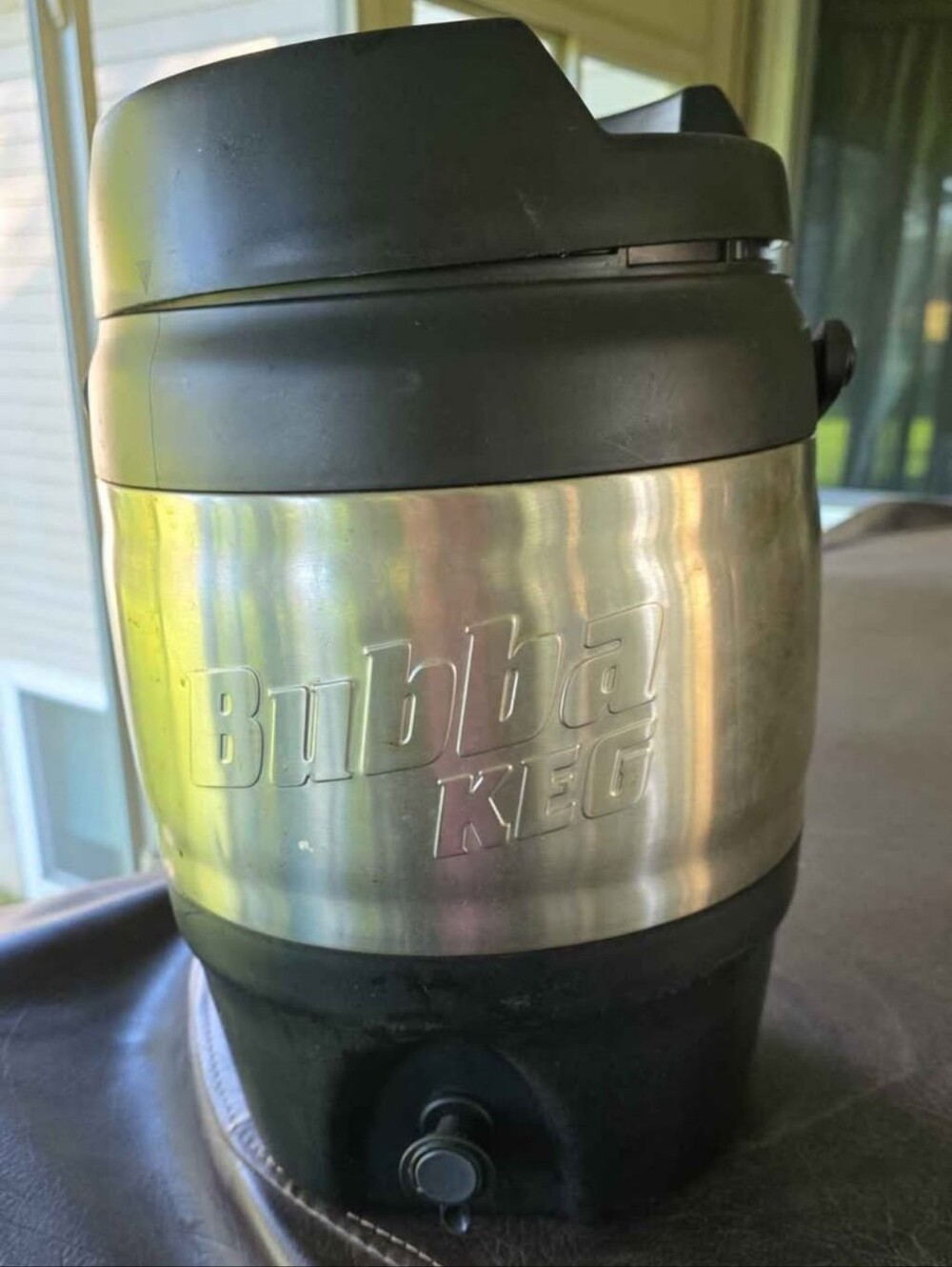 Portable Stainless Steel Beverage Keg - Black & Silver